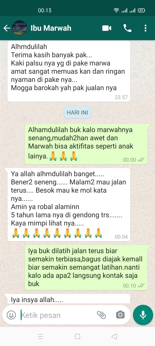 kaki palsu atas lutut murah makassar